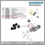 Cao su chống nước / Nắp giữ dây Shimano cho cùi đề sau di2 RD-R7150 / RD-R8150 / RD-R9250 mã Y3GK89000 / Y3GK51000 - Ảnh 4