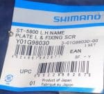 Mặt nạ tay lắc ST-5800 Y01F98030 R.H. Name Plate R & Fixing Screw / Y01G98030 L.H. Name Plate L & Fixing Screw - Ảnh 8