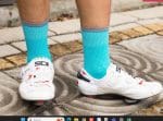 Vớ xe đạp Baisky Sport Socks, freesize, màu Tuquoise/Gray - Ảnh 4