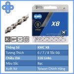 Sên xe đạp KMC X8 | 8 Speed - Ảnh 5
