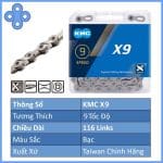 Sên xe đạp KMC X9 | 9 speed - Ảnh 5