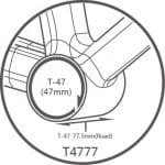 (BB4Y-004) Trục giữa BB TRIPEAK BB T47 77.5mm cho hệ 3 giò 3in1, bạc đạn ceramic Coated Hybrid Bearing - Ảnh 6