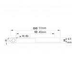 (HS-036) 51x40x6.5mm, 36°/36° Bạc đạn chén cổ TRIPEAK Headset Steel Bearing - Ảnh 8