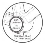 (BBV-024) Trục giữa BB TRIPEAK BSA 68mm Twistfit cho giò Sram DUB, bạc đạn Ceramic Bearing - Ảnh 2